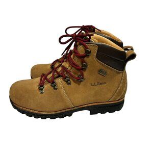 LL Bean Knife Edge Womens 11 Boots Hiking Saddle Suede Waterproof Vibram Lace Up